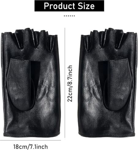 قفازات رجالية من YAIKOAI بتصميم قوطي بدون أصابع لراكبي الدراجات النارية قفازات نصف إصبع الشرير قفازات الأزياء التنكرية بنمط الجاز قفازات القيادة جلدية الأداء التبعي in Kuwait