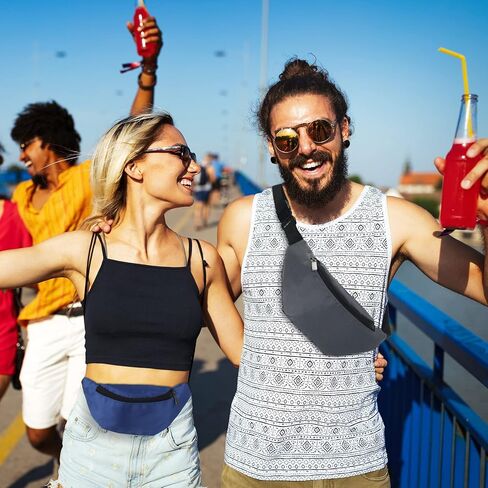 40 Pieces Neon Fanny Packs 80s Party Waist Bag Adjustable Colorful Oxford Cloth Fashionable Fanny Bags for Women Men Outdoor Travel Running Multicolor in Saudi Arabia