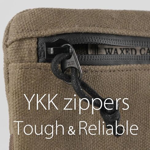diodrio Belt Zipper Pouches for Men Women Compact EDC Pouch, YKK Zipper, Anti-Theft Pickpocket Proof Safety Wallets, Waist Pack for Traveling Hiking, Water Resistant, Tough Waxed Canvas, Olive in Saudi Arabia