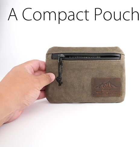 diodrio Belt Zipper Pouches for Men Women Compact EDC Pouch, YKK Zipper, Anti-Theft Pickpocket Proof Safety Wallets, Waist Pack for Traveling Hiking, Water Resistant, Tough Waxed Canvas, Olive in Saudi Arabia