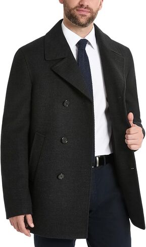 Ben Sherman Men's Boris Classic Double Breasted Peacoat Jacket in Saudi Arabia