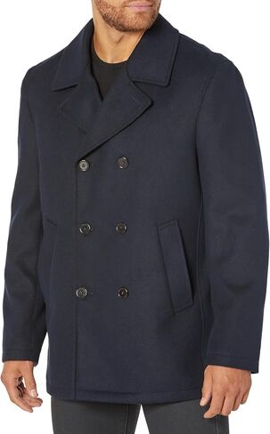 Ben Sherman Men's Boris Classic Double Breasted Peacoat Jacket in Saudi Arabia