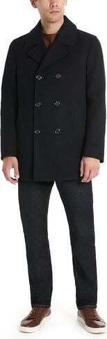 Ben Sherman Men's Boris Classic Double Breasted Peacoat Jacket in Saudi Arabia