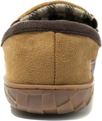 NewDenBer Men's Moccasin Slippers Warm Memory Foam Suede Soft Plush Lined Slip on Indoor Outdoor House Shoes in Saudi Arabia