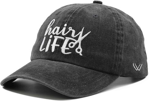 Waldeal Hair Life Hairdresser Baseball Caps Embroidered for Men Women Adjustable Hairstylist Washed Dad Hat in Saudi Arabia