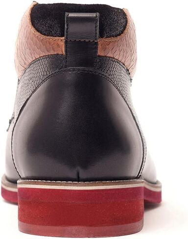 Carlos Santana Morello Lace-Up Traditional Chukka Boots for Men | Lightweight EVA Outsole & Cushion Comfort Leather Footbed | With Crocodile Print on Calfskin Leather in Saudi Arabia