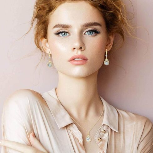 ويسمايل مجموعات قلادة وأقراط للنساء | أطقم مجوهرات الزفاف للعرائس | مجموعة قلادة فضية | هدايا للابنة، الصديقة، الزوجة in Kuwait