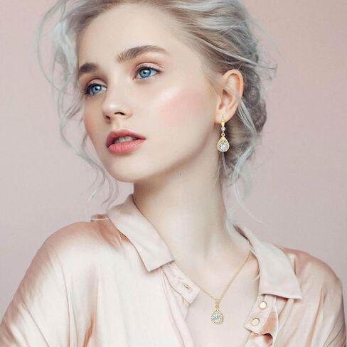 ويسمايل مجموعات قلادة وأقراط للنساء | أطقم مجوهرات الزفاف للعرائس | مجموعة قلادة فضية | هدايا للابنة، الصديقة، الزوجة in Kuwait