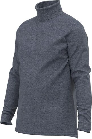 Men's 100% Interlock Knit Combed Cotton Super-Soft Pre-Washed Ski Casual Droptail Turtleneck Pullover Sweater in Saudi Arabia