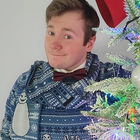 Doctor Who TARDIS Angel Snowman Christmas Sweater - Official BBC Festive Jumper by LOVARZI in Saudi Arabia
