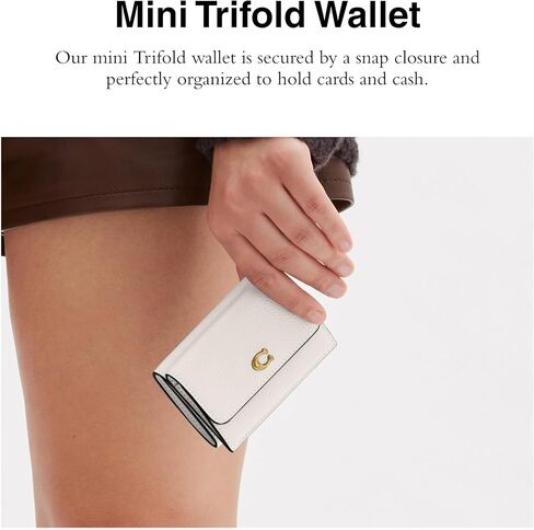 Coach Polished Pebble Leather Essential Mini Trifold Wallet in Saudi Arabia