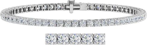 FINEROCK 2 to 7 Carat Diamond Tennis Bracelet in 14K Gold (7 Inch) - IGI Certified (I1-I2 Clarity) in Saudi Arabia