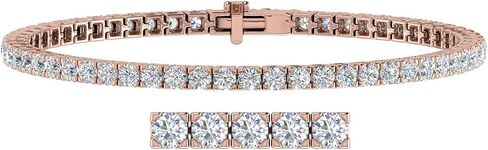 FINEROCK 2 to 7 Carat Diamond Tennis Bracelet in 14K Gold (7 Inch) - IGI Certified (I1-I2 Clarity) in Saudi Arabia