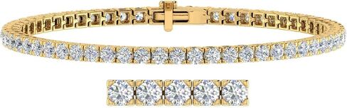 FINEROCK 2 to 7 Carat Diamond Tennis Bracelet in 14K Gold (7 Inch) - IGI Certified (I1-I2 Clarity) in Saudi Arabia