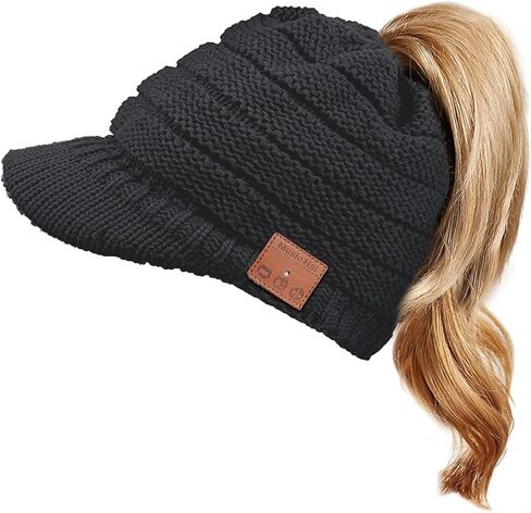 LOXASUM Women Bluetooth Newsboy Cabbies Beret Winter Beanie Warm Cotton Painter Knit Visor Hats with Brim Skull Cap in Kuwait