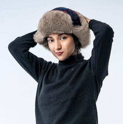 HEYANN Winter Trapper Hat,Warm Faux Fur Aviator Hat,Russian Ushanka Trooper Hunting Ski Hat with Ear Flaps for Men & Women in Saudi Arabia