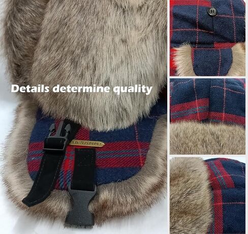 HEYANN Winter Trapper Hat,Warm Faux Fur Aviator Hat,Russian Ushanka Trooper Hunting Ski Hat with Ear Flaps for Men & Women in Saudi Arabia