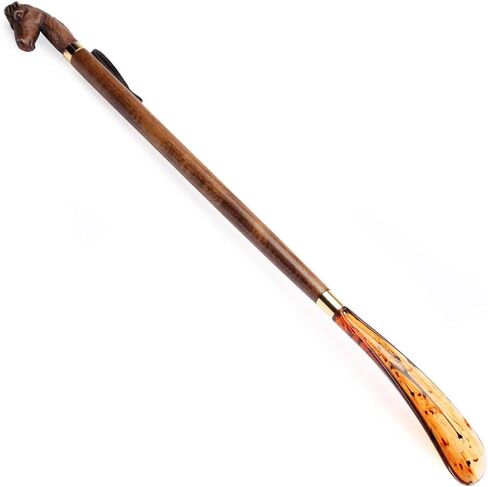 FootFitter Wooden-Style Long-Handled Shoe Horn, Wood, 21" in Saudi Arabia