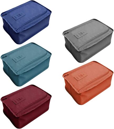 بيوجو 5 عبوات من حقائب الاحذية للسفر، شنط احذية كبيرة محمولة مقاومة للماء مع سحاب اغلاق - متعددة الالوان 5 in Kuwait