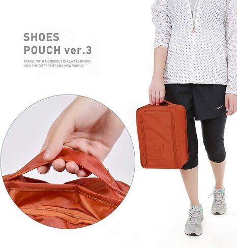 بيوجو 5 عبوات من حقائب الاحذية للسفر، شنط احذية كبيرة محمولة مقاومة للماء مع سحاب اغلاق - متعددة الالوان 5 in Kuwait