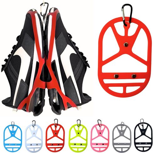 Shoe Holster For Backpack with Clip Hanger. Footwear Holster Holder with Clip for Sneakers, Cleats, Bowling, Soccer, Basket, Football. For Travel, Outdoors, Sports & Space Saving. in Saudi Arabia