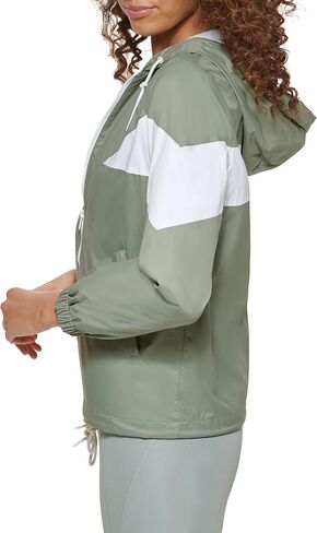Levi's Women's Nylon Color Block Windbreaker, Sea Green, Medium in Saudi Arabia