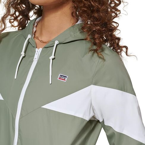 Levi's Women's Nylon Color Block Windbreaker, Sea Green, Medium in Saudi Arabia