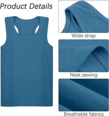 Poroka 6 قطع الفتيات الرقص تانك القمم الأساسية تانك القمم بلا أكمام Racerback للجمباز الباليه in Kuwait