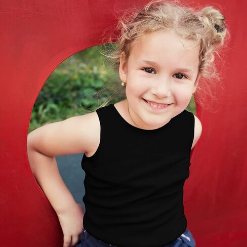 Poroka 6 قطع الفتيات الرقص تانك القمم الأساسية تانك القمم بلا أكمام Racerback للجمباز الباليه in Kuwait