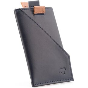 The Frenchie Co. Speed Card Holder | Mocha | The Original Speed Card Holder for Men and Women with RFID Blocking and Super Fast Card Access | Calfskin Leather Ultra Slim