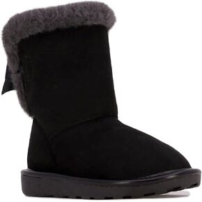 حذاء London Fog للفتيات الصغيرات Derby Street Fashion Boot مبطن بالفرو للشتاء الدافئ