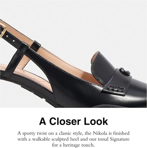 Coach Women's Nikola Leather Hybrid Slingback Pump in Saudi Arabia