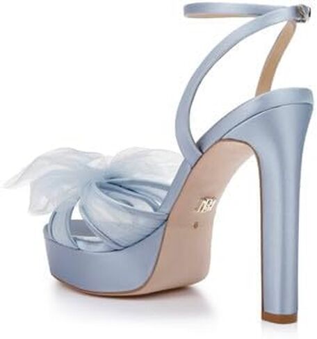 Badgley Mischka Women's Sophie Platform Sandal with Tulle Flower Heeled in Saudi Arabia