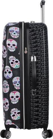 مجموعة أمتعة Betsey Johnson مقاس 26 بوصة - حقيبة صلبة قابلة للتوسيع (ABS + PC) - حقيبة خفيفة الوزن مصممة مع عجلات دوارة 8 دوارة (Flamingo Strut) in Kuwait