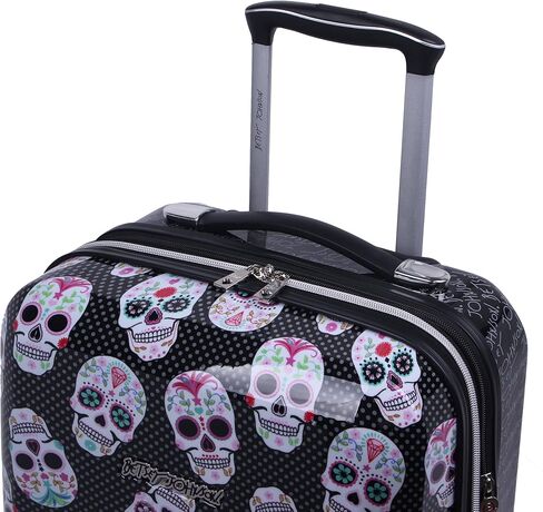 مجموعة أمتعة Betsey Johnson مقاس 26 بوصة - حقيبة صلبة قابلة للتوسيع (ABS + PC) - حقيبة خفيفة الوزن مصممة مع عجلات دوارة 8 دوارة (Flamingo Strut) in Kuwait