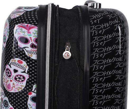 مجموعة أمتعة Betsey Johnson مقاس 26 بوصة - حقيبة صلبة قابلة للتوسيع (ABS + PC) - حقيبة خفيفة الوزن مصممة مع عجلات دوارة 8 دوارة (Flamingo Strut) in Kuwait