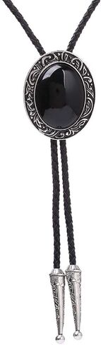 ربطة عنق من Himongoo Grass Edge Bola Bolo للرجال والنساء مصنوعة من الجلد وحبل الزفاف وقلادة رعاة البقر الغربية، مرجاني أوبال فيروزي أوبال in Kuwait