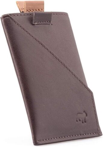 The Frenchie Co. Speed Card Holder | Mocha | The Original Speed Card Holder for Men and Women with RFID Blocking and Super Fast Card Access | Calfskin Leather Ultra Slim in Saudi Arabia