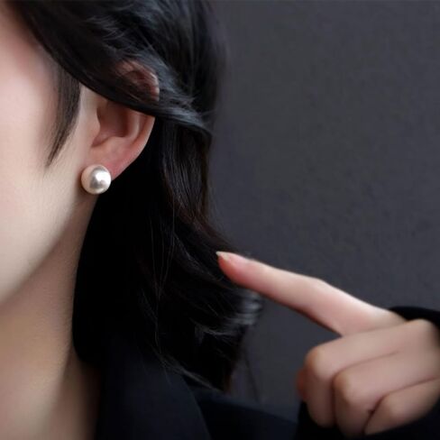 AVYRING اللؤلؤ كليب على الأقراط النساء مطلية بالذهب وهمية الأقراط كليب على أقراط اللؤلؤ غير ثقب كليب أقراط مقلد لؤلؤ المياه العذبة 10 مم 12 مم in Kuwait