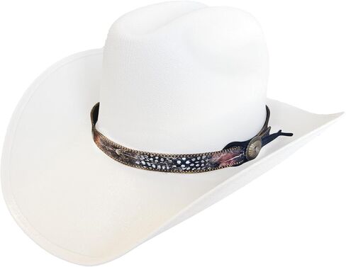2010-Natural Feather Hatband -Brown/White- in Saudi Arabia
