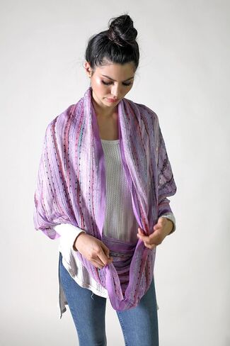 Anika Dali (15 Colors) Shimmer Sparkle Infinity Scarf, Women's Festival Bliss Lightweight Fashion Shawl in Kuwait