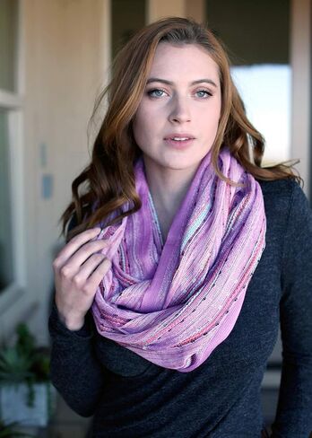 Anika Dali (15 Colors) Shimmer Sparkle Infinity Scarf, Women's Festival Bliss Lightweight Fashion Shawl in Kuwait
