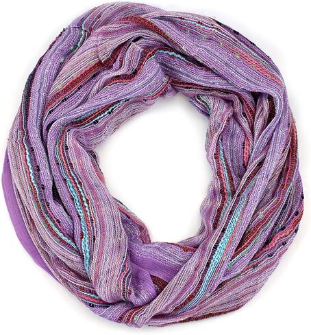 Anika Dali (15 Colors) Shimmer Sparkle Infinity Scarf, Women's Festival Bliss Lightweight Fashion Shawl in Kuwait