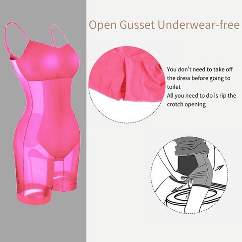 فستان SherryDC النسائي المشكل للتحكم في البطن، فستان ضيق للجسم، زلات كاملة مدمجة في حمالة الصدر 8 في 1، فستان طويل بدون أكمام in Kuwait