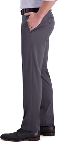 Haggar Men's Iron Free Premium Khaki Straight Fit Flat Front Flex Waist Casual Pant in Saudi Arabia