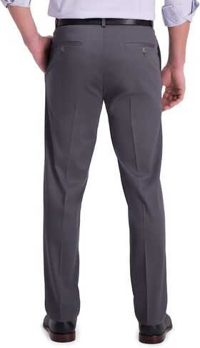 Haggar Men's Iron Free Premium Khaki Straight Fit Flat Front Flex Waist Casual Pant in Saudi Arabia