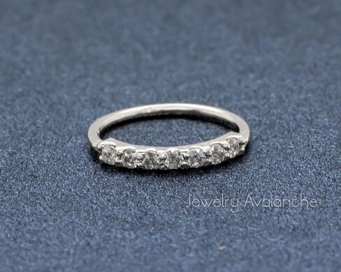 Jewelry Avalanche 20G 14K Gold Nose Hoop Ring with Moissanites Half Eternity Nose Hoop, Helix Ring, Tagus Hoop, Cartilage Ring in Saudi Arabia