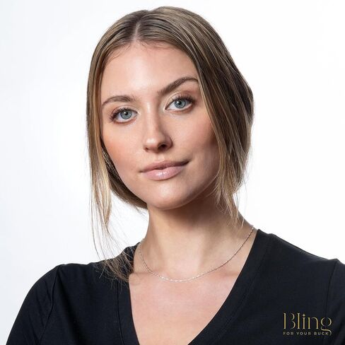 قلادة سلسلة كبح إيطالية من الفضة الإسترليني للنساء والرجال، سلسلة سنغافورة رفيعة 1.5 مم، مقاومة للتشويه 925، مثالية للمعلقات والطبقات، مقاسات 15 بوصة - 38 بوصة in Kuwait