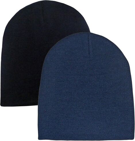 N'Ice Caps Kids Beanie Hats 2-Pack Double Layered Knit Winter Warm Boys Girls in Saudi Arabia