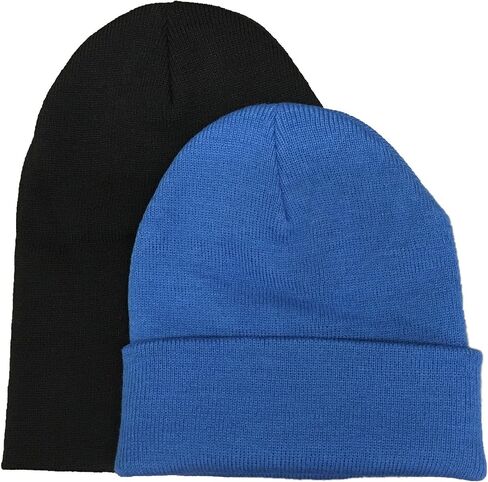 N'Ice Caps Kids Beanie Hats 2-Pack Double Layered Knit Winter Warm Boys Girls in Saudi Arabia